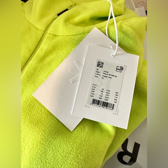 Rains long sleeve thermal shirt in  Digital Lime , size XL - Picture 5 of 5